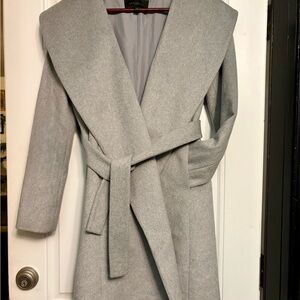 Ann Taylor Factory Light Gray Wrap Coat